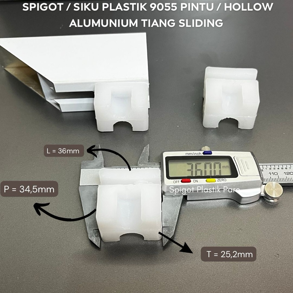 SPIGOT / SIKU PLASTIK 9055 PINTU / HOLLOW ALUMUNIUM TIANG SLIDING