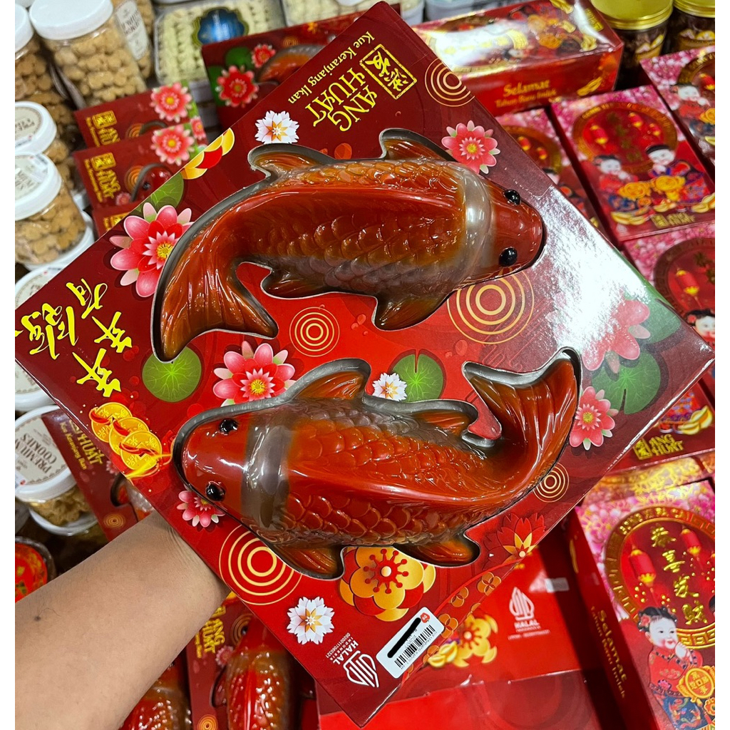 Kue Keranjang Ikan Koi Isi 2 - Kue Keranjang  Ang Huat Sepesial Imlek