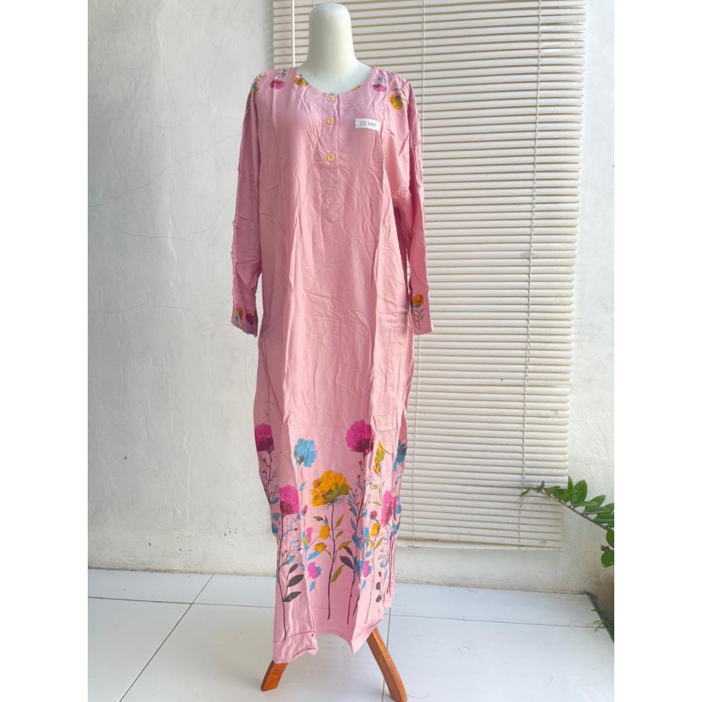 HAP Longdress HAP Gamis Busui Kancing Rayon Jumbo Bigsize Murah