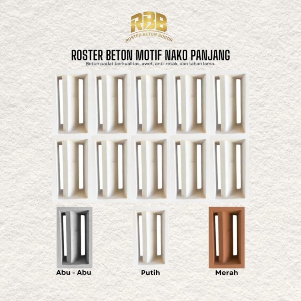 Roster beton motif NAKO PANJANG