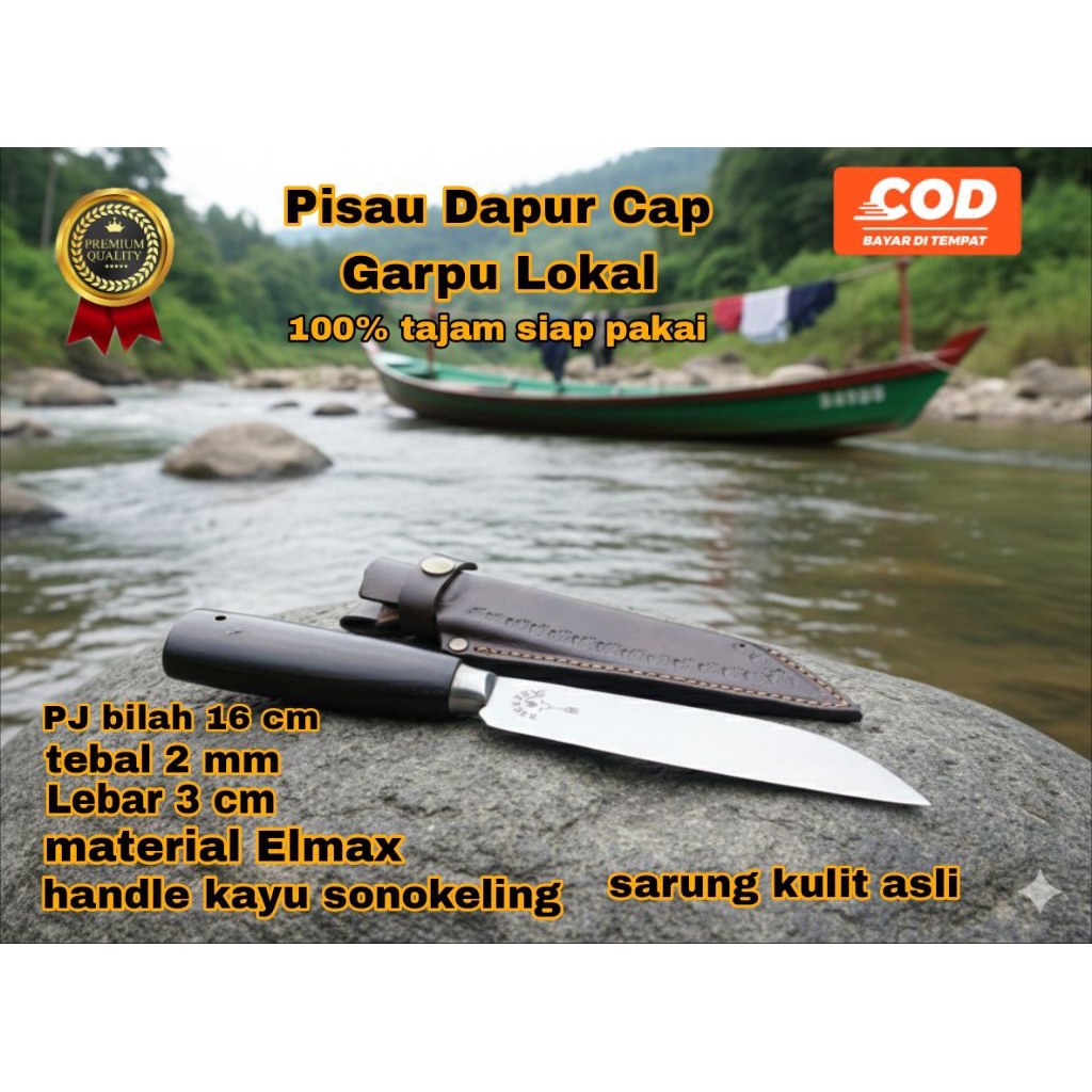 pisau cap garpu elmax / pisau dapur cap garpu original