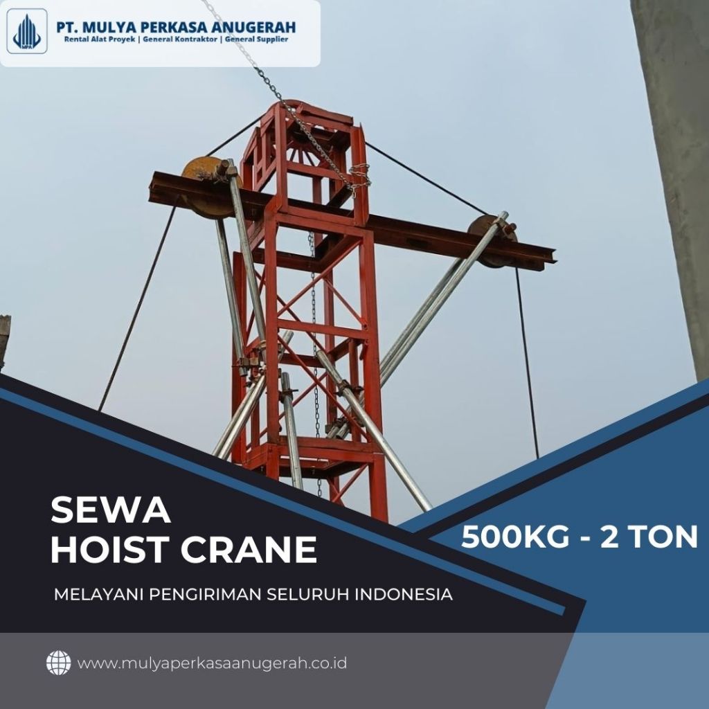 SEWA HOIST CRANE SOLO | RENTAL HOIST CRANE PROYEK | 1–2 TON