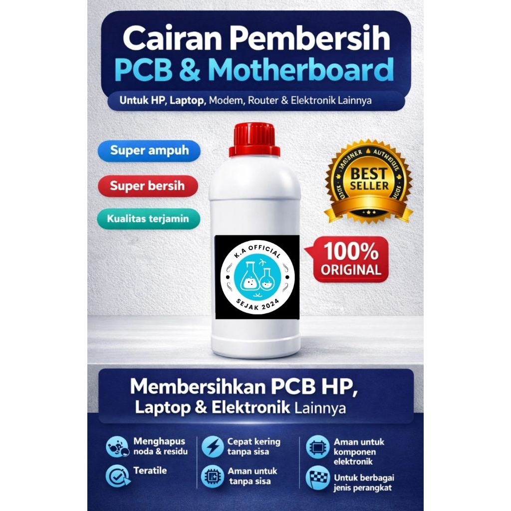 Cairan Pembersih PCB & Motherboard | Untuk HP Laptop Modem Elektronik 50ml