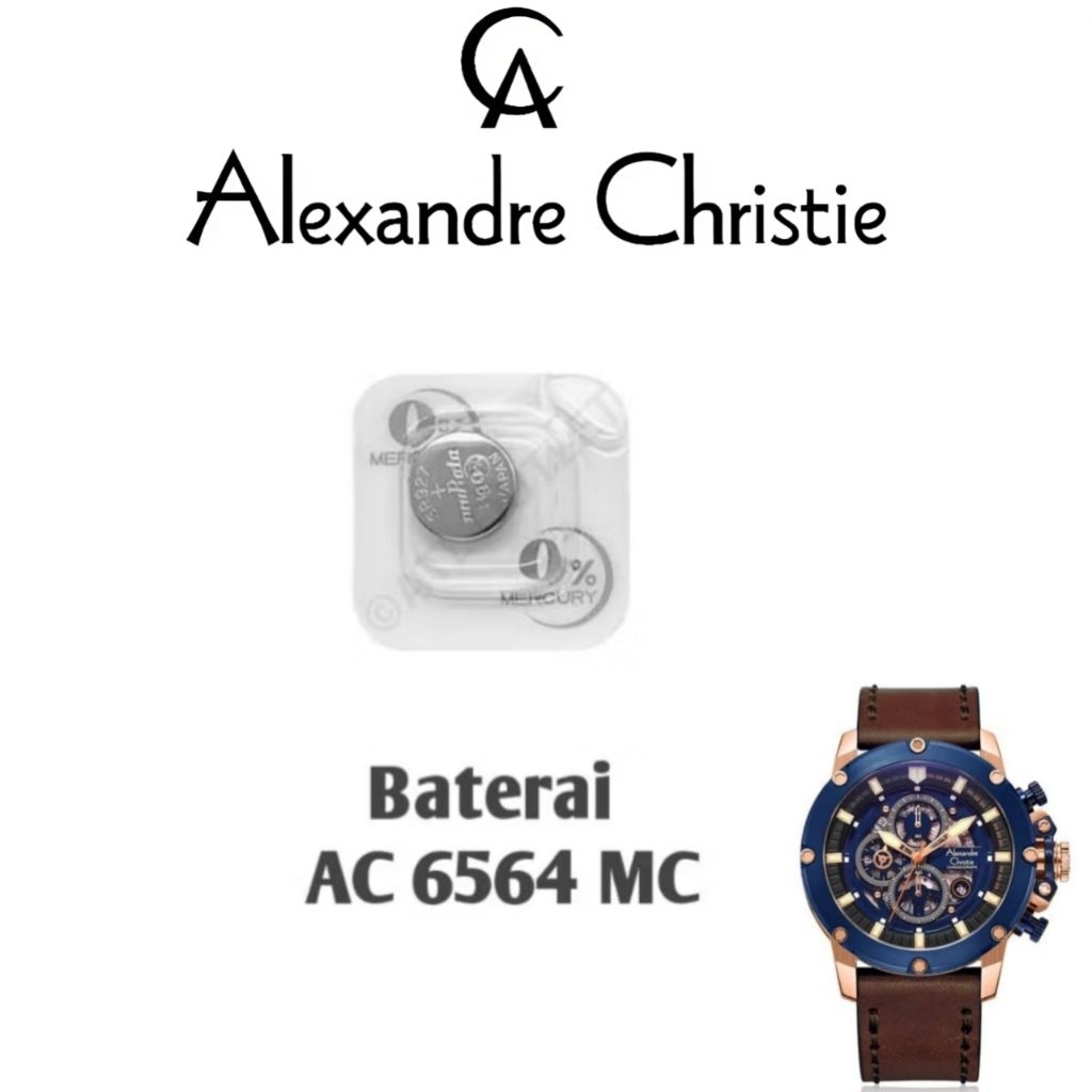 Baterai Original untuk Jam Tangan Alexandre Christie Type AC 6564 MC, AC 6374 MC, AC 6546 MF, AC 641