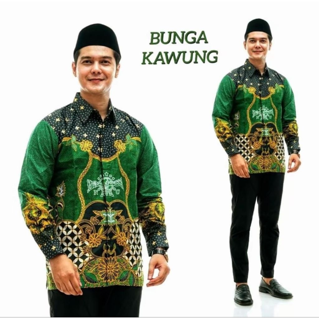 Kemeja Batik NU Bunga Kawung Nahdlatul Ulama