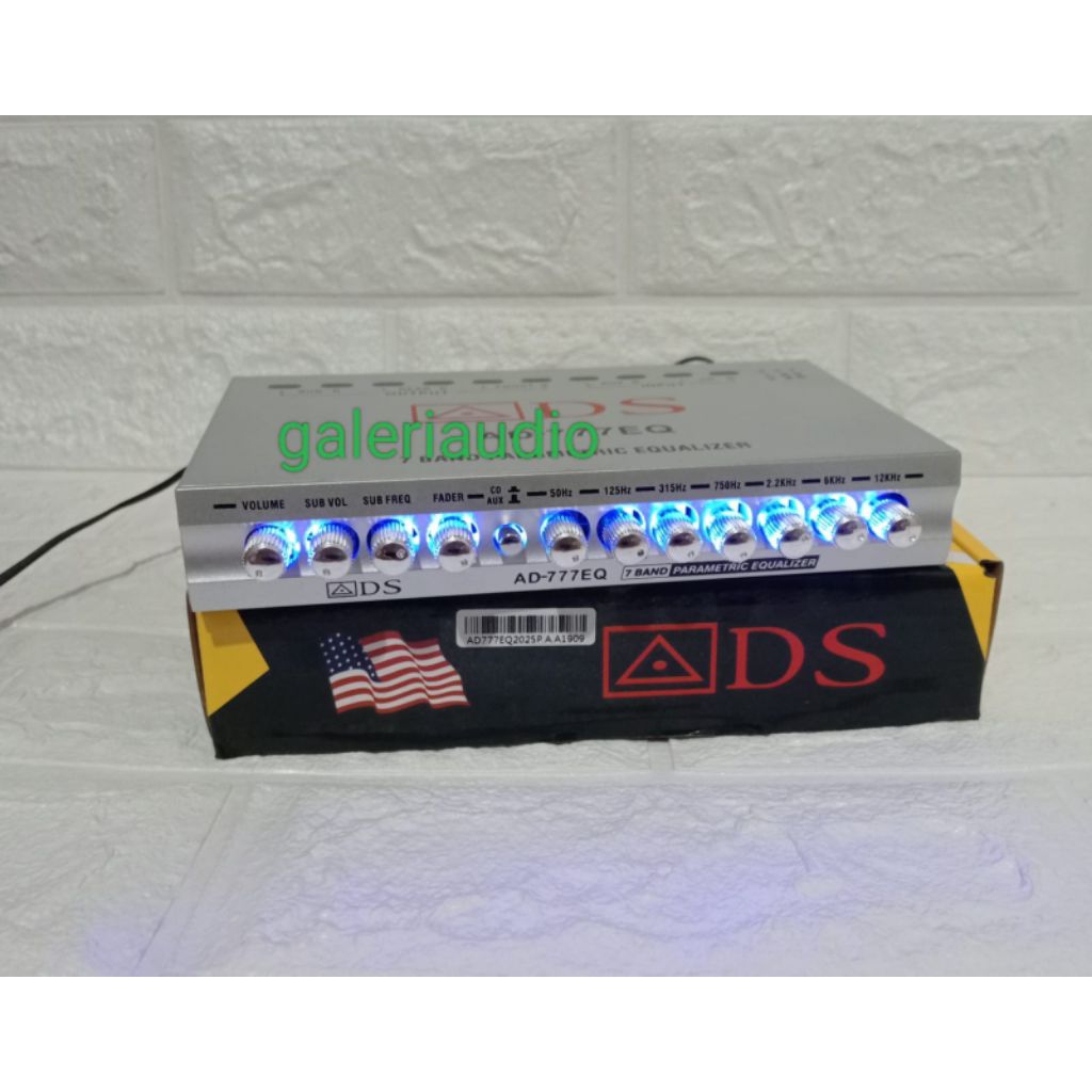 Parametrik ADS AD-777EQ with subwoofer 7 band pre amp 777 EQ