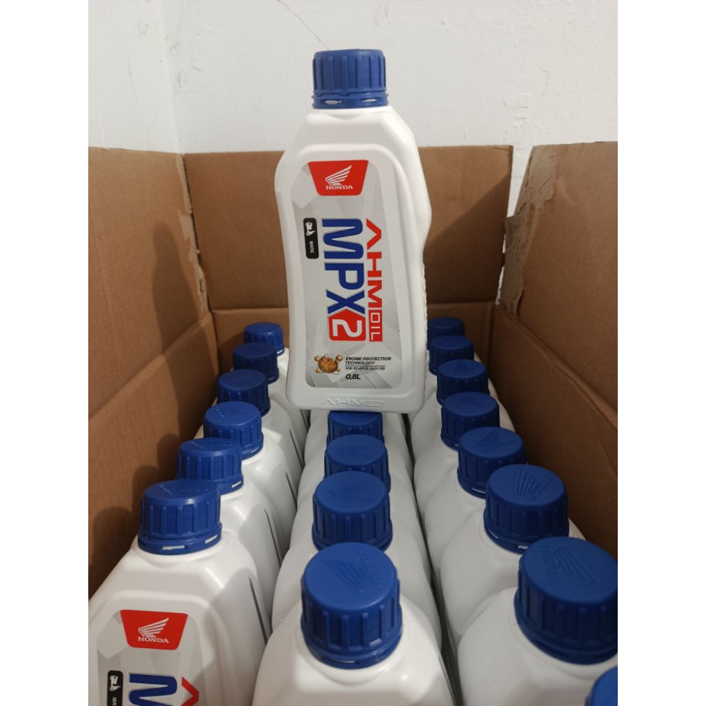 GROSIR ORIGINAL PABRIK  OLI MPX2 0.8 ML AHM HONDA.PAKET 12 BOTOL/SETENGAH DUS.