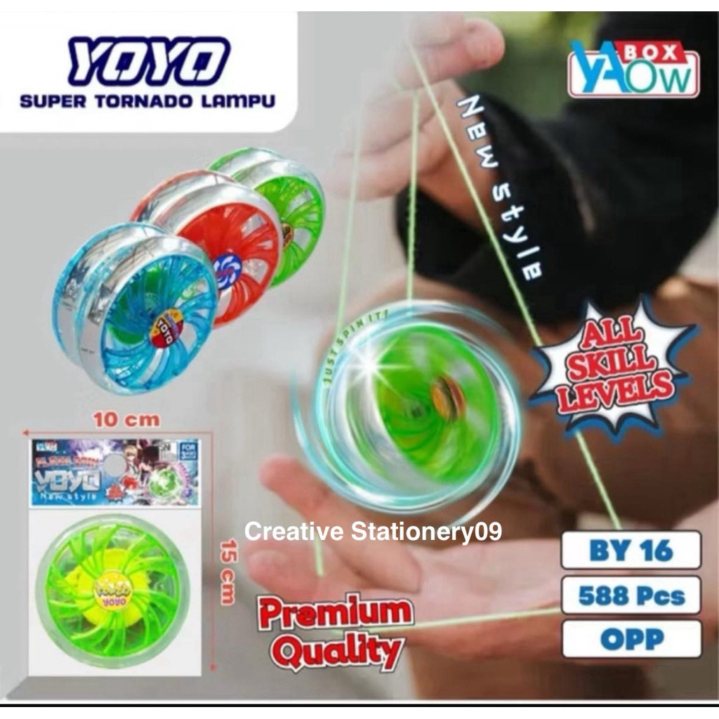 Mainan Yoyo Anak LED Super Tornado Lampu Random YOYO SUPER TORNADO LAMPU BY16 PROMO TERMURAH TOYS