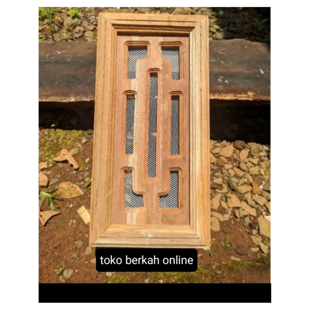 LOSTER KAYU JATI fentilasi loster ukir minimalis