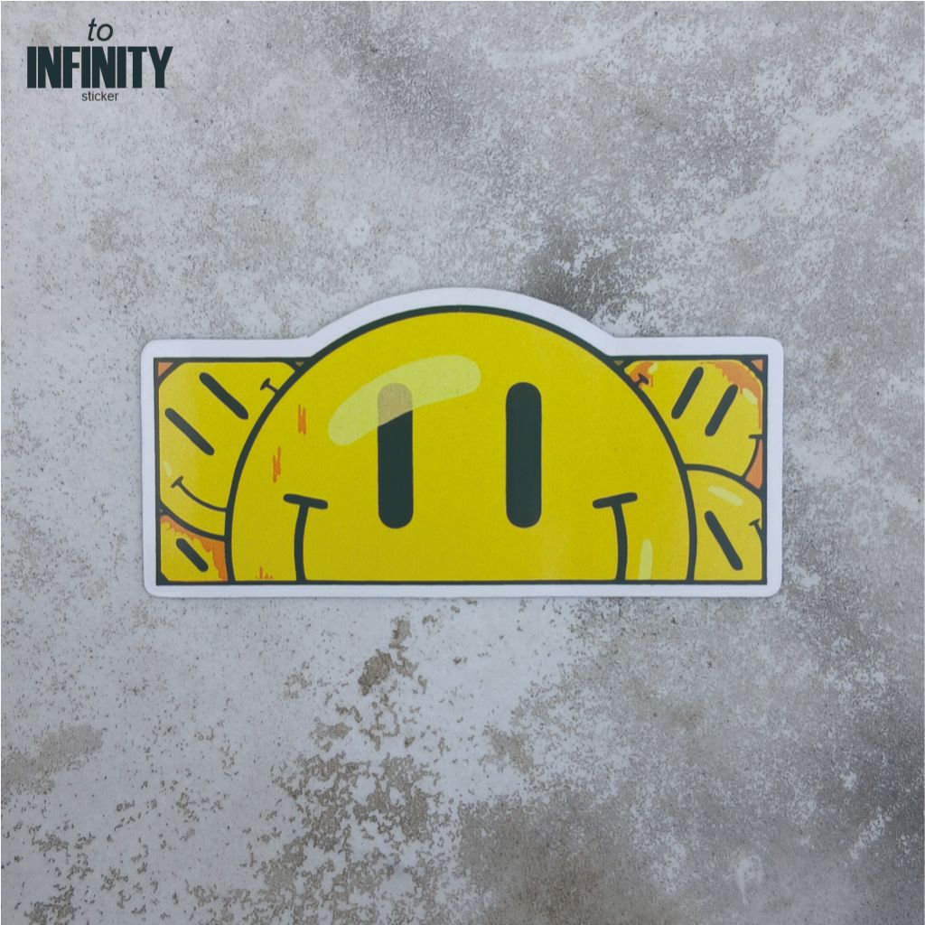 Sticker Aesthetic Smile Emoji | Sticker Laptop, HP, Tumblr, Motor, Helem | Sticker Glossy Tahan Air