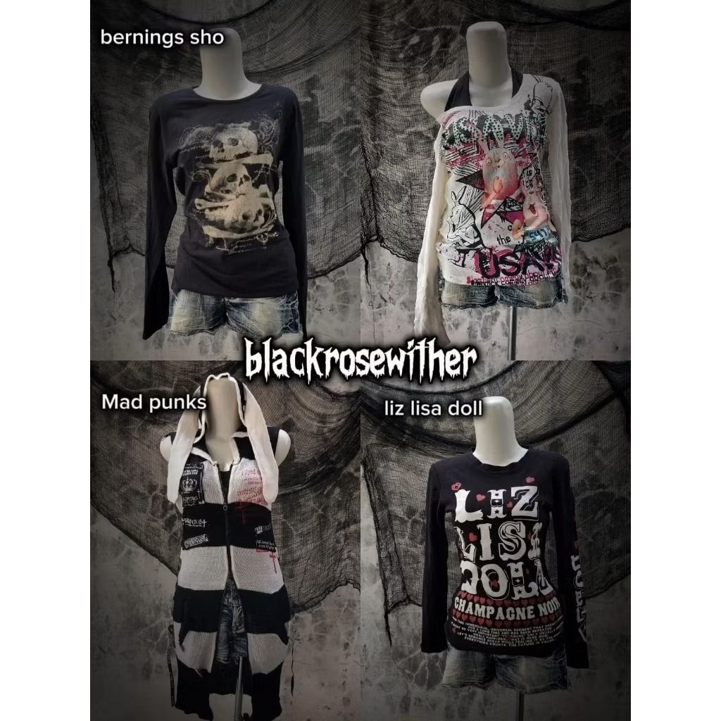 [batch 13] grunge, punk, alt, y2k, emo, madpunks, berningssho, liz lisa doll [BACA DESKRIPSI SEBELUM