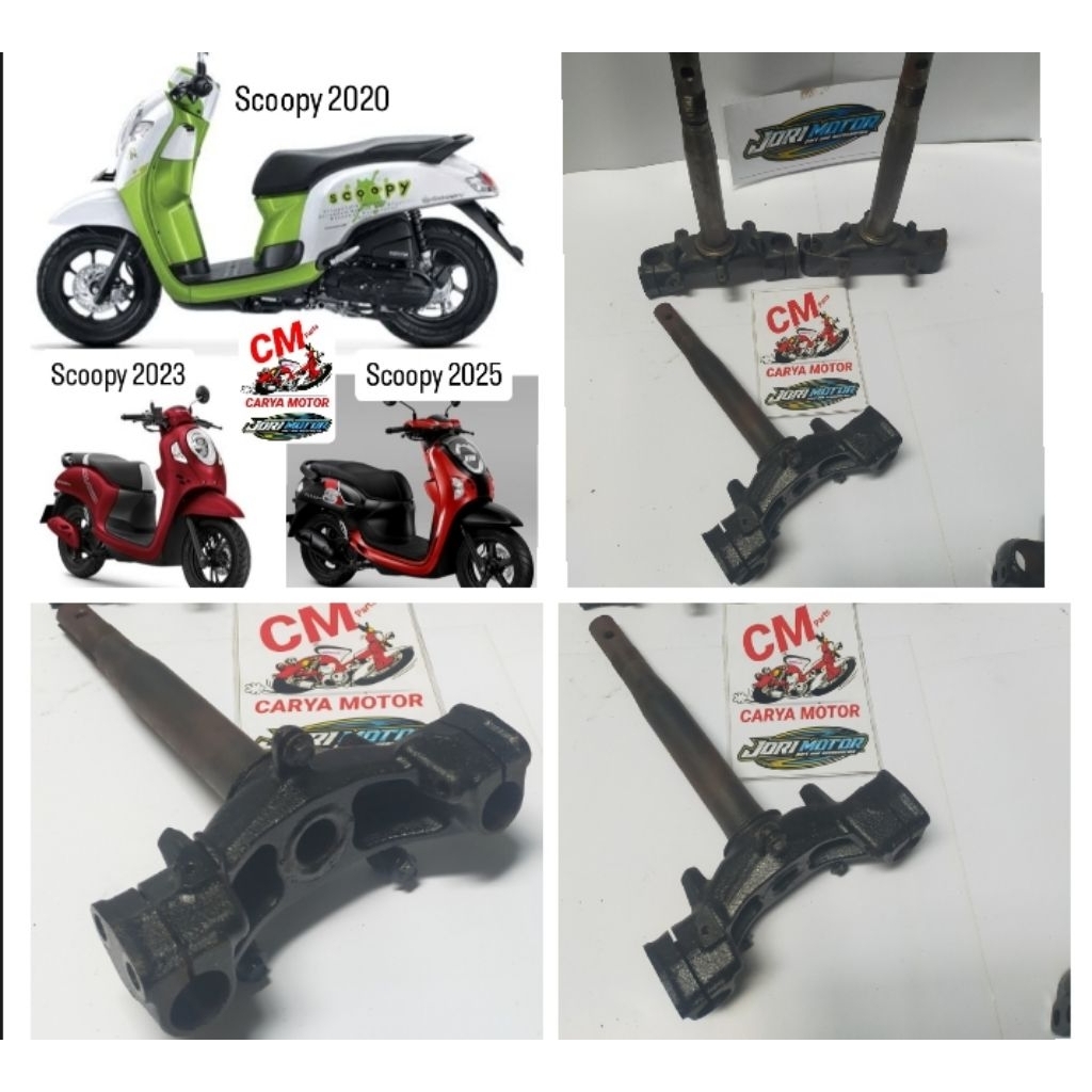 Segitiga T FORK tube Honda Scoopy donat Scoppy all new ring 12 tahun 2017 sampai 2026 asli original 