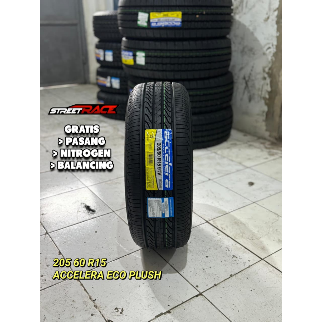 BAN MOBIL/TUBELES RING 15 UKURAN 205/60 RING 15 MEREK ACCELERA NIK TERBARU