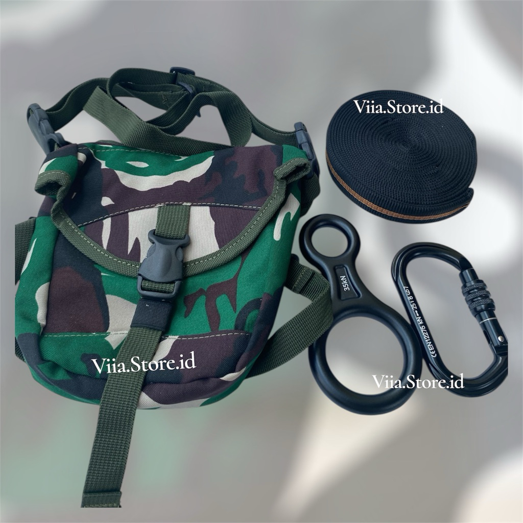 Tali Panjat Tebing Satu Set / Tali Jiwa TNI / Tali Wibing / Tali Climbing