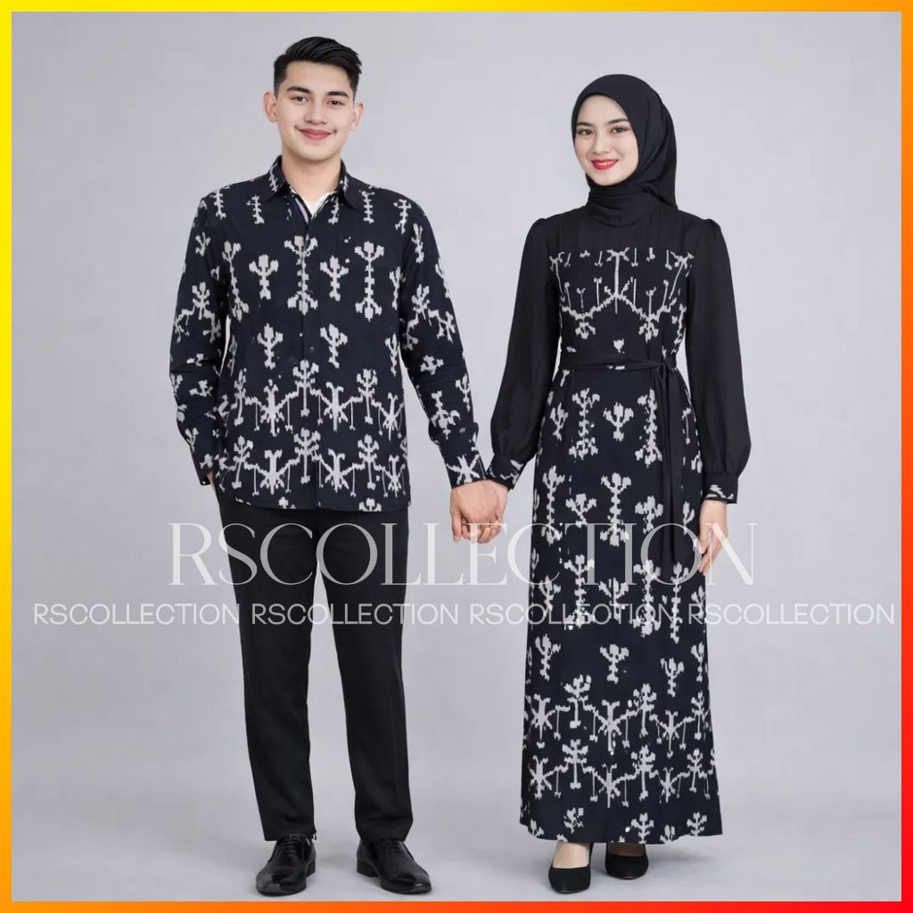 Baju Couple Batik Tenun Candrika Bahan Tenun Premium Simple Kondangan Lebaran Size S-XXL