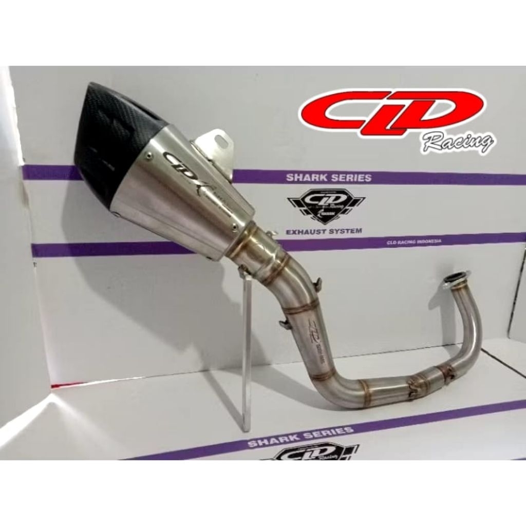 KNALPOT CLD RACING TYPE SHARK SERIES FOR BEAT KARBU BEAT Fi GENIO BEAT DELUXE 130 CC KEATAS
