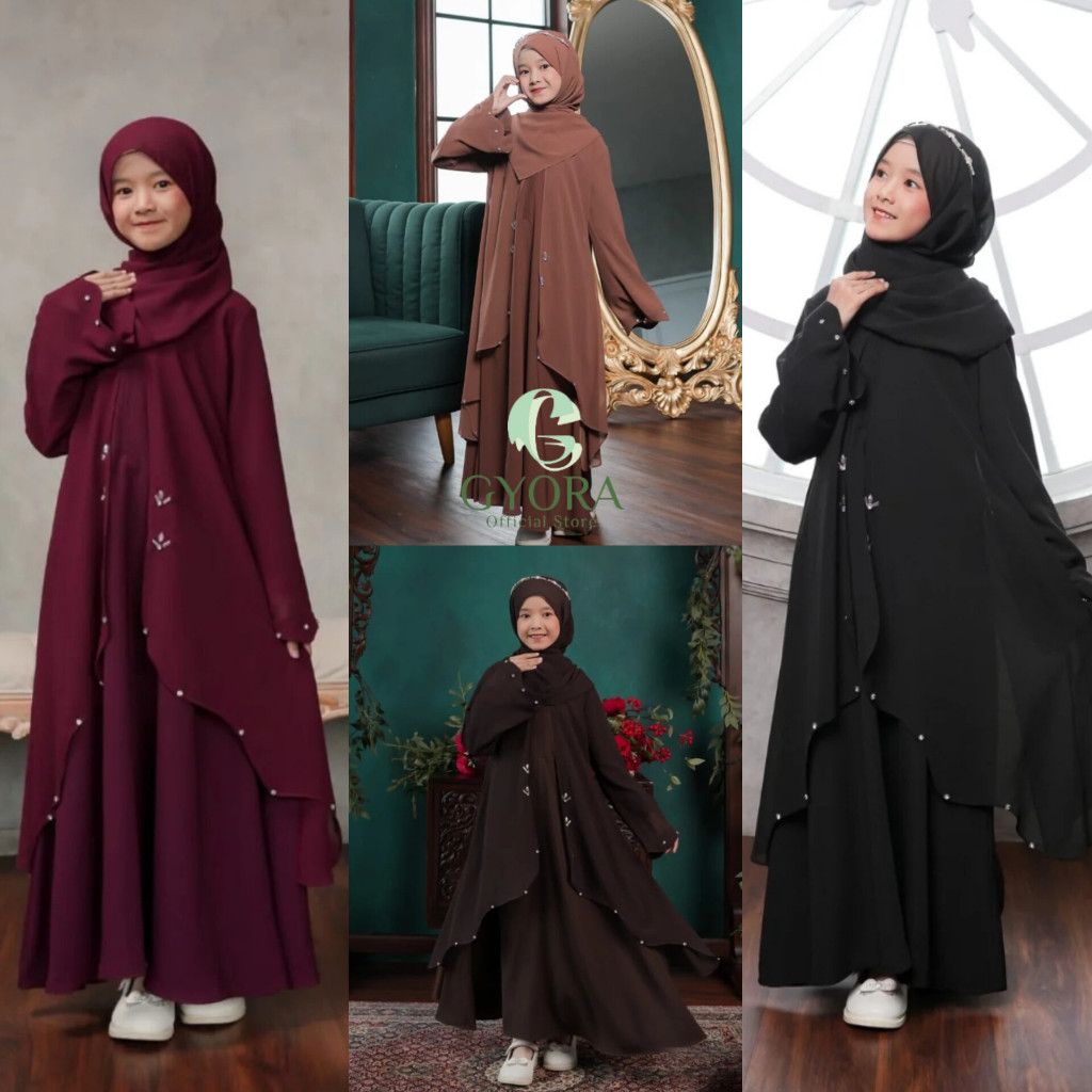 GYORA ZALSA DRESS KIDS GAMIS ANAK PESTA CERUTY MIX PAYET BAJU GAMIS ANAK LEBARAN 8-14 TAHUN