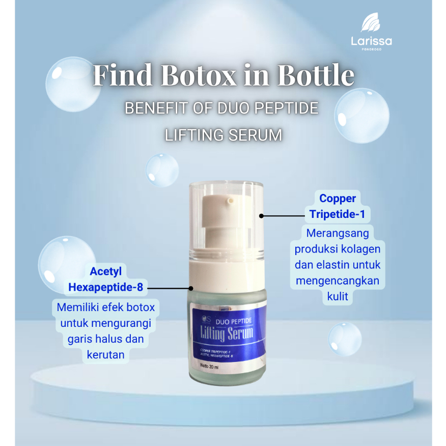 SERUM PENGENCANGAN WAJAH LARISSA SERUM PEPTIDE LIFTING LARISSA PONOROGO