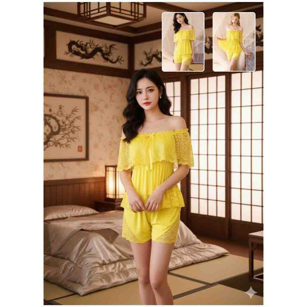 Vee- Sexy Lingerie Big Size Jumbo 91593 Baju Tidur Wanita Dinas Malam Lingerie Premium Baju Haram Se