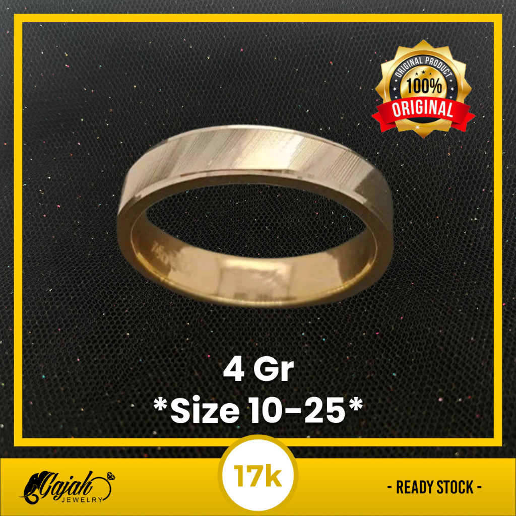 Cincin Emas 17K - Toko Emas Gajah - 4 Gram 1017