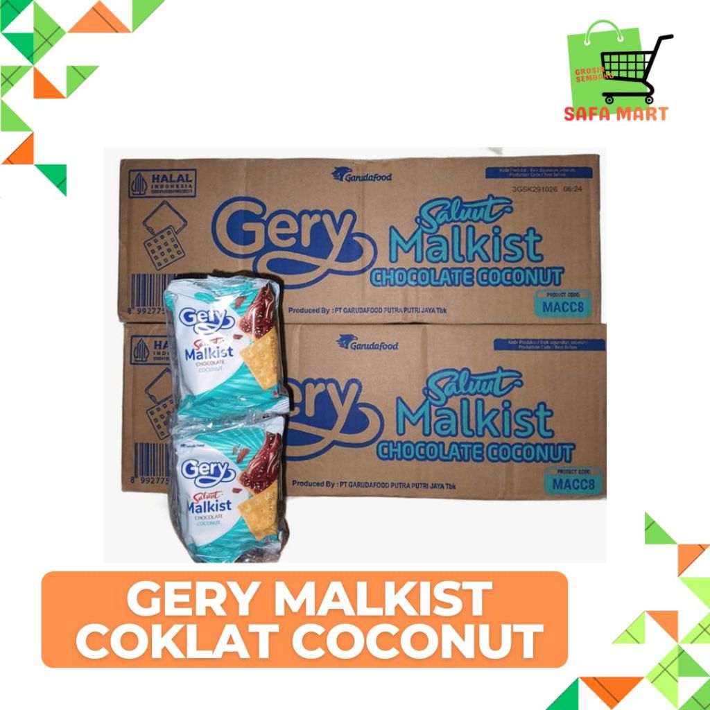 Sweet_Berry03 Gery Salut Malkist Renceng 18Gr X 10 Pcs / Gery Malkist Coklat/Coklat