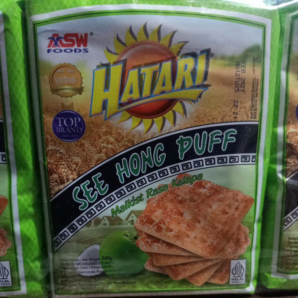 biskuit hatari see hong puff malkist /kelapa