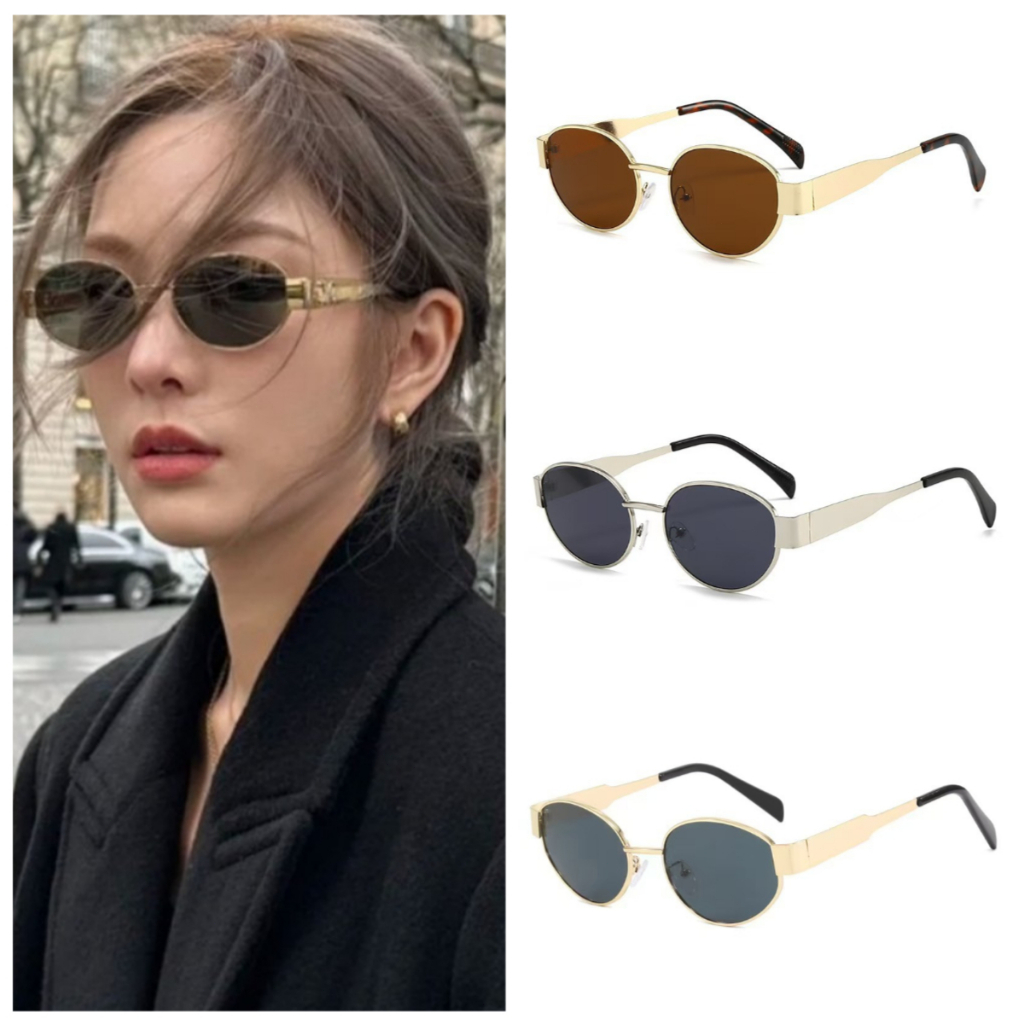 Kacamata Hitam Wanita Gaya Eropa Dengan Frame Bulat - Kacamata Sun Stylish Premium Untuk Wanita, Ant