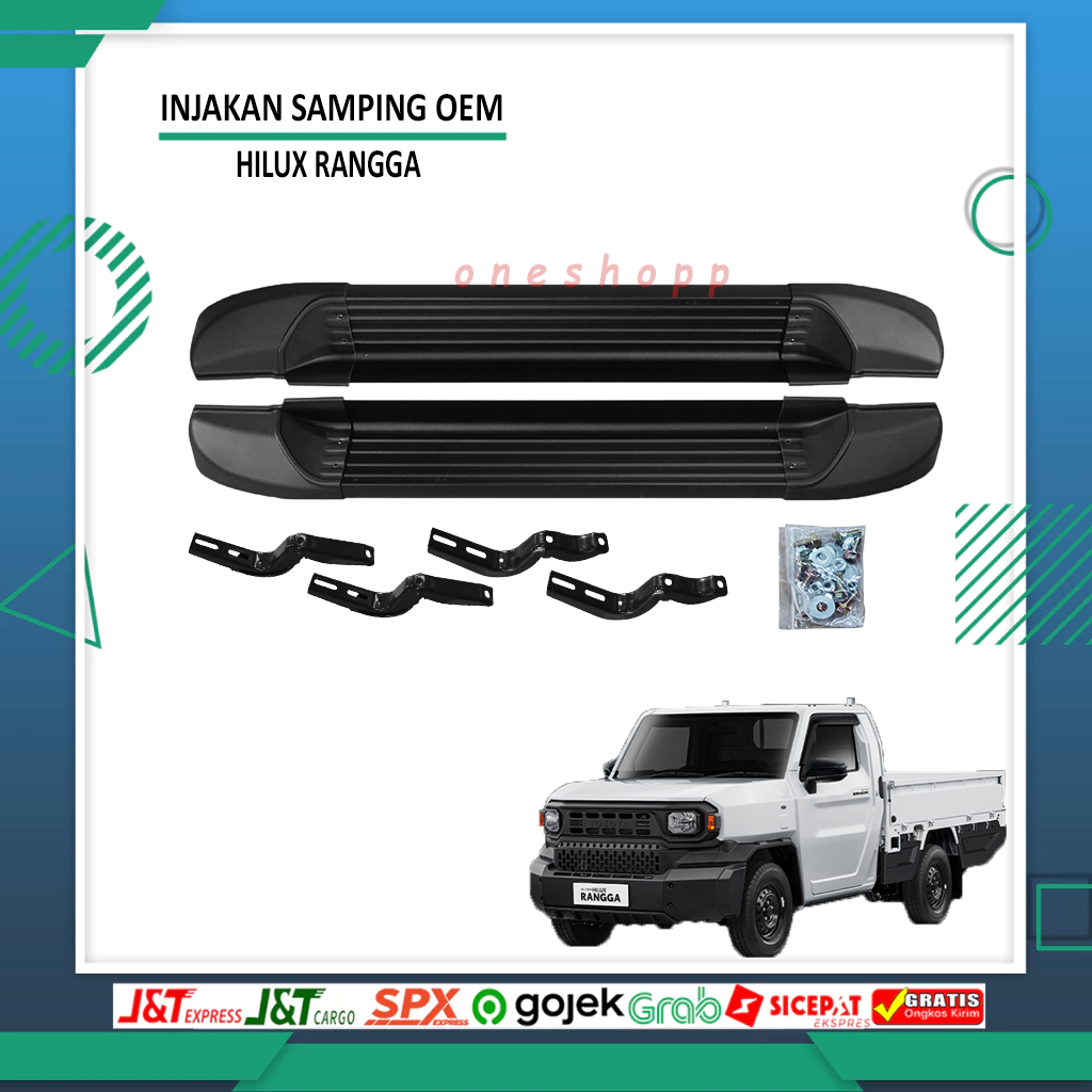 FOOTSTEP INAJAKAN SAMPING OEM HILUX RANGGA HITAM