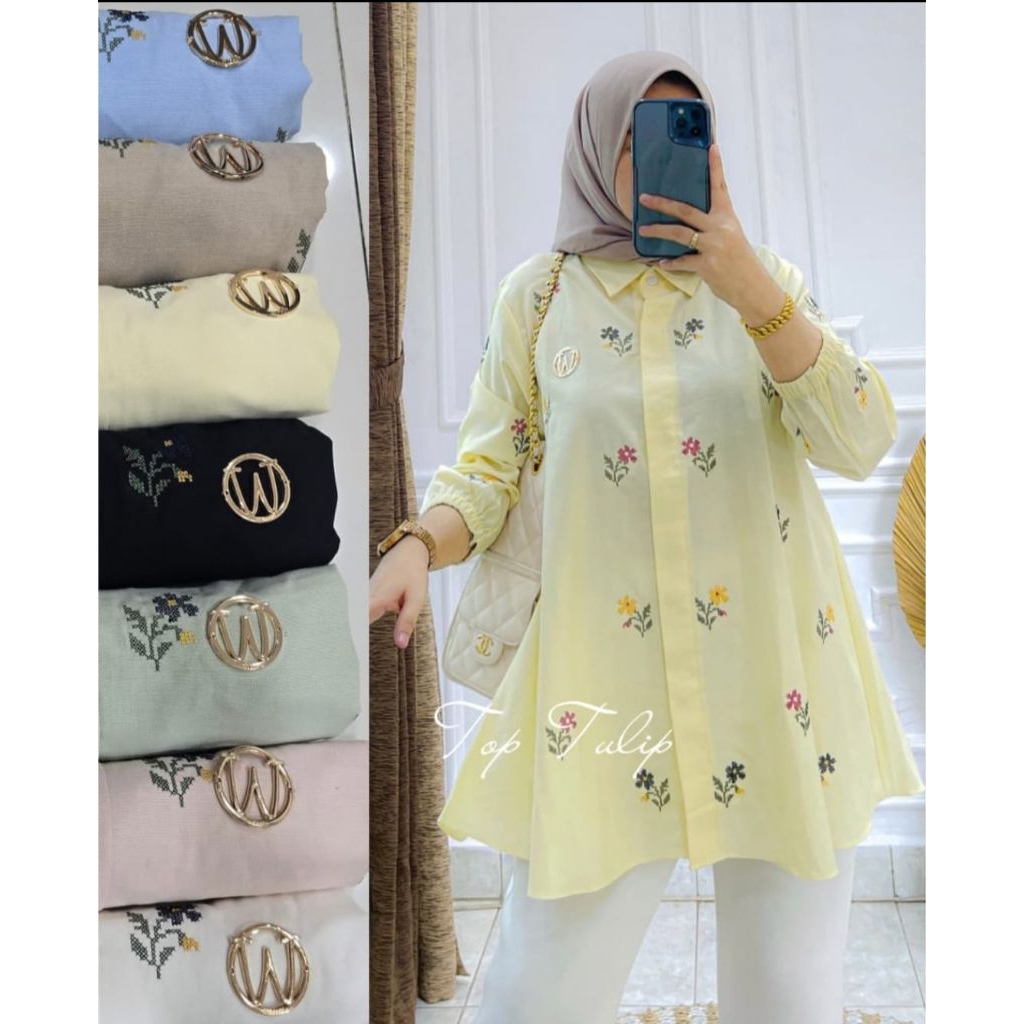 Winody Atasan Top Tulip Blouse Winody