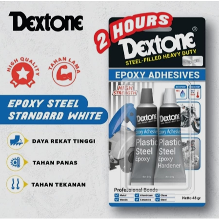Lem Resin Epoxy Plastic Steel 2 jam DEXTONE /Lem Campur/Lem Serbaguna/Epoxy Adhesive