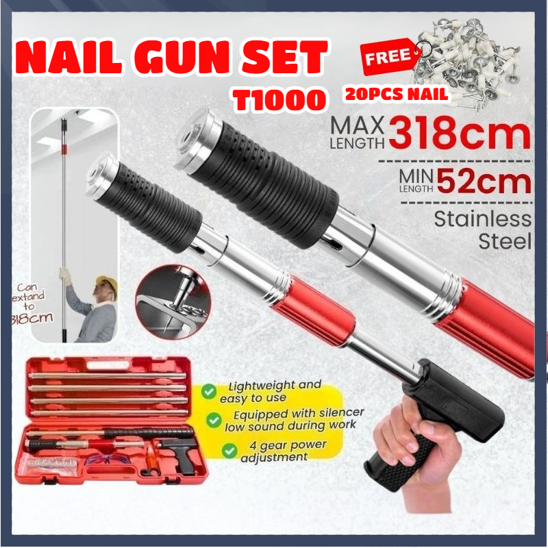 [COD] Mesin Stamp Alat Tembak Paku Paku Tembok Langit Langit Mini Nailer Ramset Nail Gun Concrete Ce