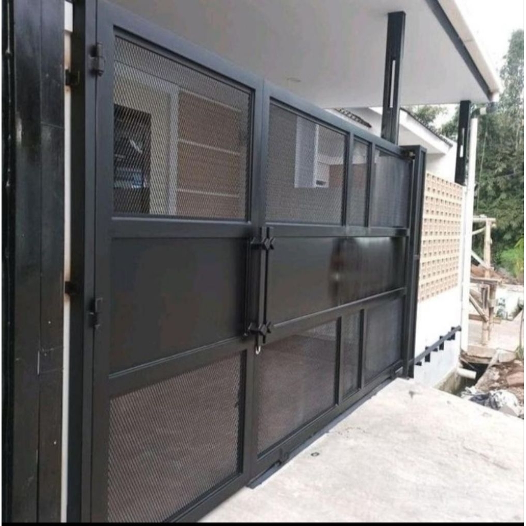 pagar besi minimalis moderen pintu pagar pengaman rumah berbagai model