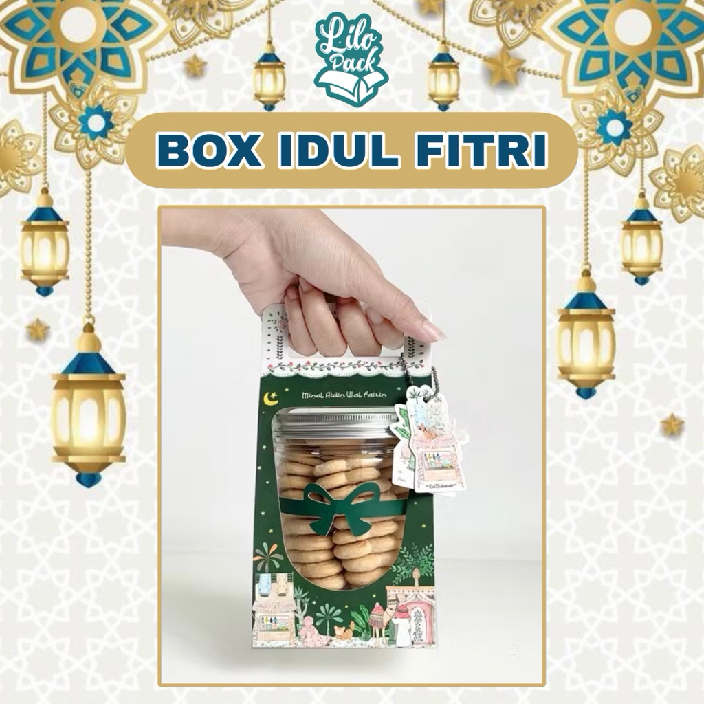 HUSNA800 | Box Hampers Idul Fitri muat Toples Jar 750-800ml / Packaging Gift Lebaran Eid Mubarak Sle