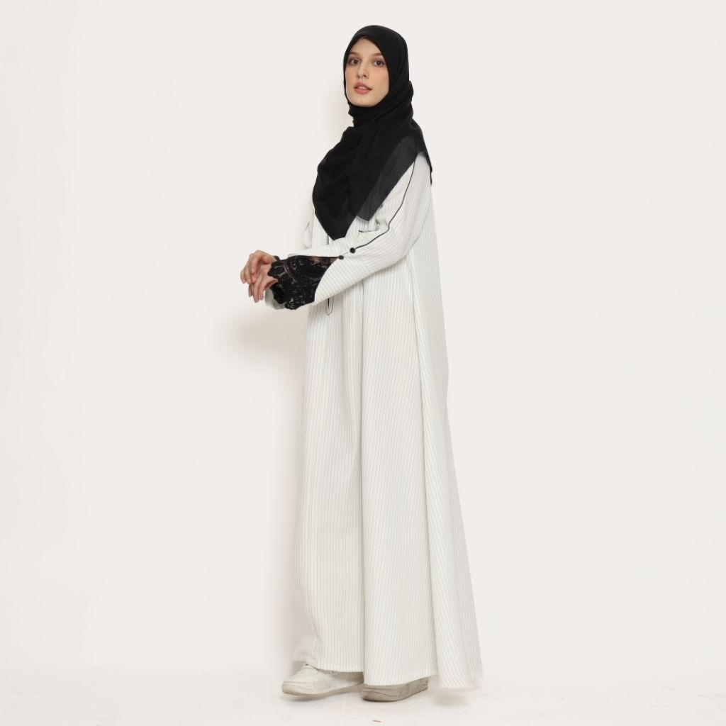 LAYYINA ABAYA PUTIH abaya putih gamis haji umroh abaya syari