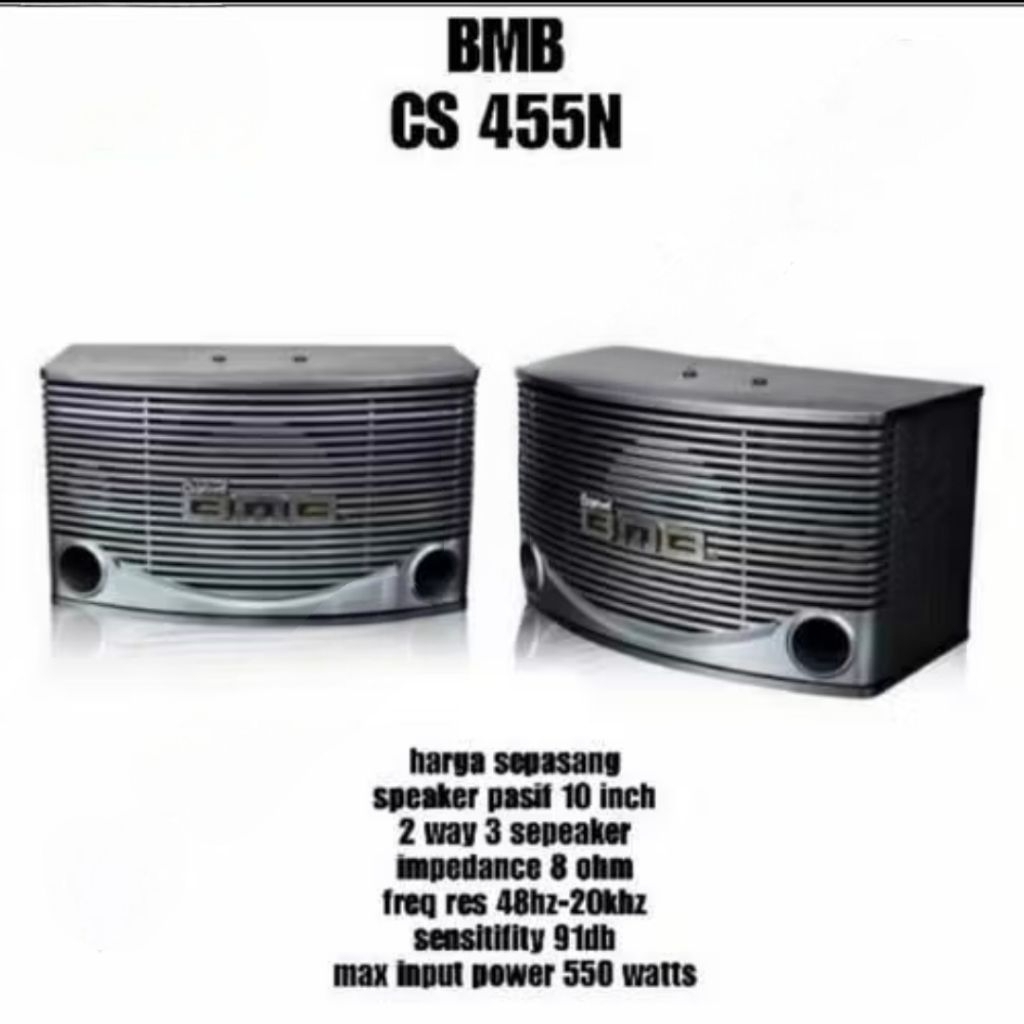 BMB CS 455N Speaker Pasif Speker Karaoke Salon Karoke 10 Inci