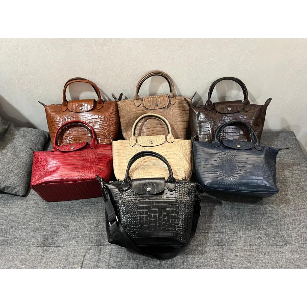 Top handle wanita Croco bag