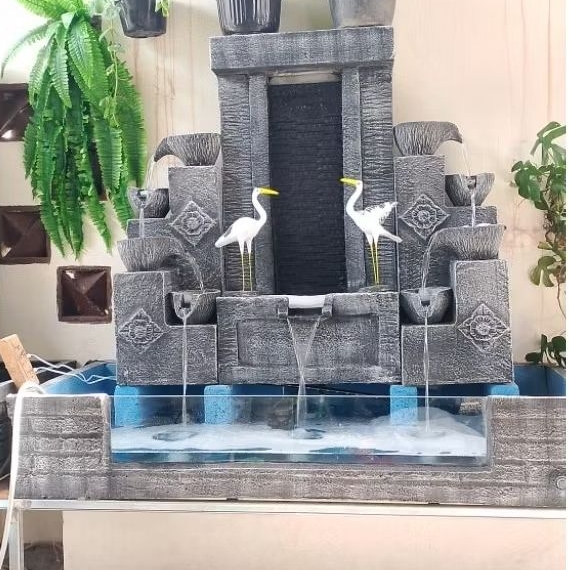 Air mancur kombinasi kaca free lampu dan mesin kolam taman