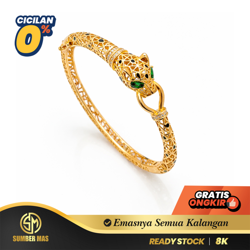 GELANG KOLONG EMAS PANTHER 8K - SUMBER MAS