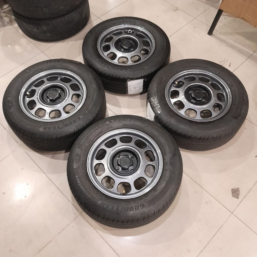 VELG MOBIL.SECOND HSR RING 15 R15X6,5 4x100/4x114,3 Et42 Velg Aja Dop Khusus pcd 4x100