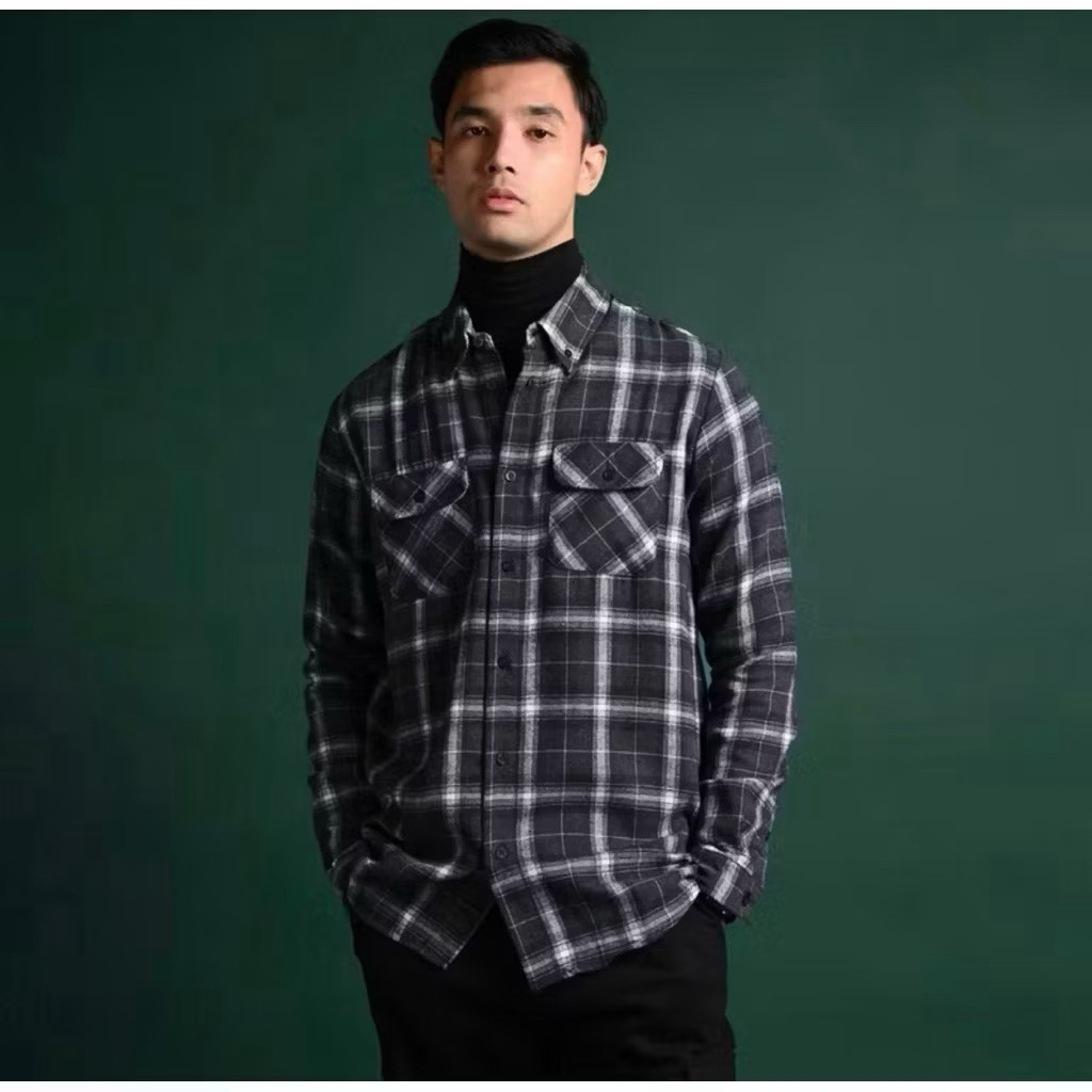 PREPP STUDIO Ultimate Double Pocket Flannel Shirt