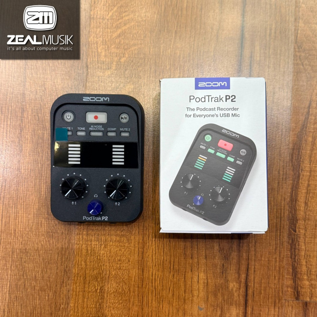Zoom PodTrak P2 - Podcast Console Dual USB Mic Recorder - Zeal Musik Jogja