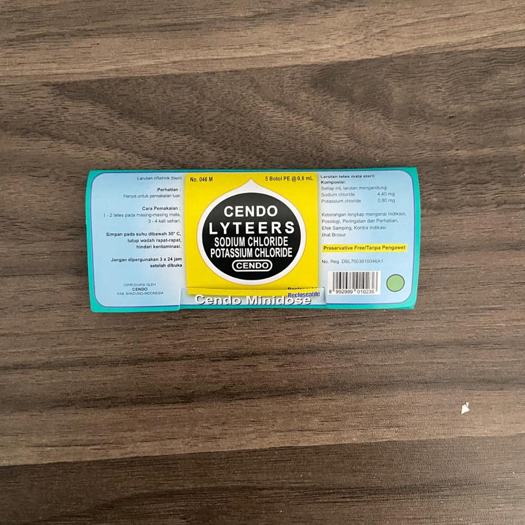 Obat Tetes Mata Cendo Lyters Minidose  - Membasahi & Menyejukkan Mata Kering