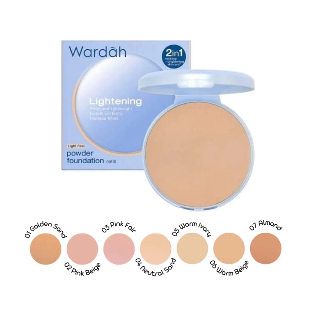 bedak padat wardah kaca & Refill