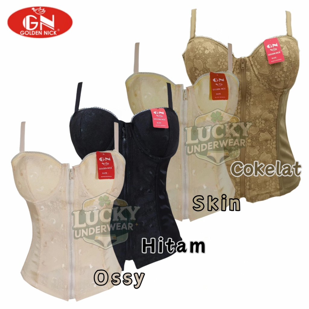 GOLDEN NICK - Longtorso Kamisol Renda Premium Korset Bra Pelangsing Daleman Kebaya