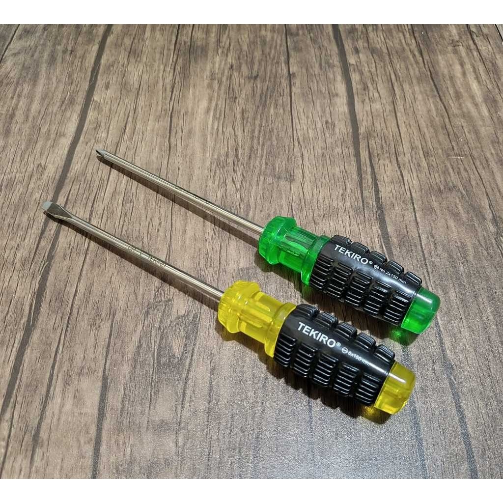 TEKIRO OBENG GAGANG KARET 200 mm Tekiro CUSHION GRIP SCREWDRIVER 200mm
