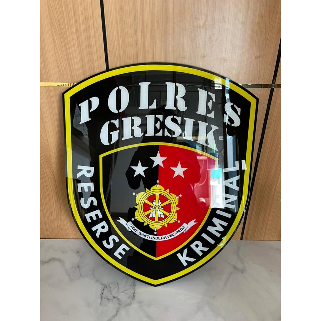 Logo Lambang Berbahan Akrilik Print UV + Spon