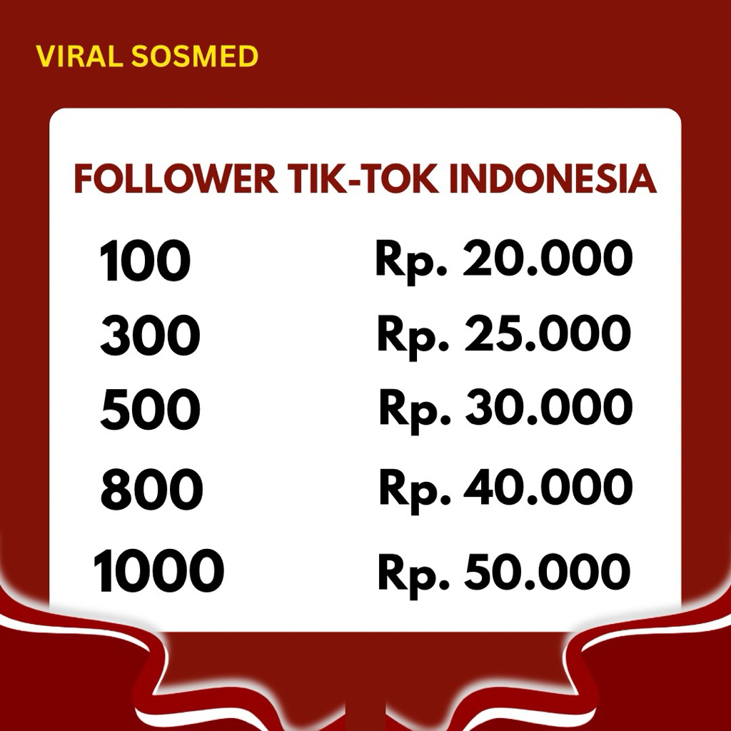 FOLLOWER TIKTOK INDONESIA TERMURAH BERGARANSI FOLL TT FOLLOWER TIK-TOK TIK*TOK