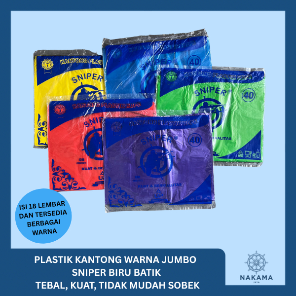 Kantong Plastik Kresek Pelangi Sniper HD Ukuran 40 Kuat Tebal Foodgrade