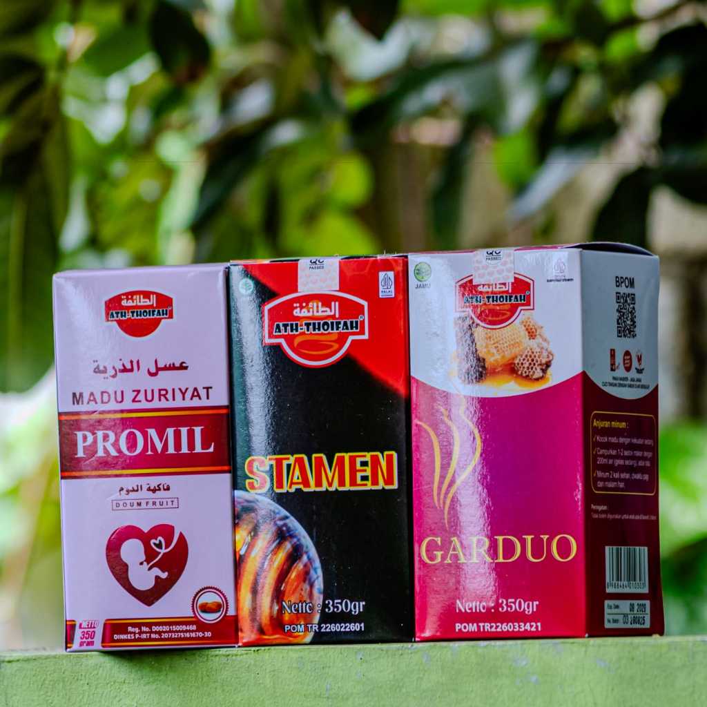 Paket PROMIL LENGKAP Madu Zuriat, Madu Penyubur Pria Stamen Dan Penyubur Kandungan GARDUO