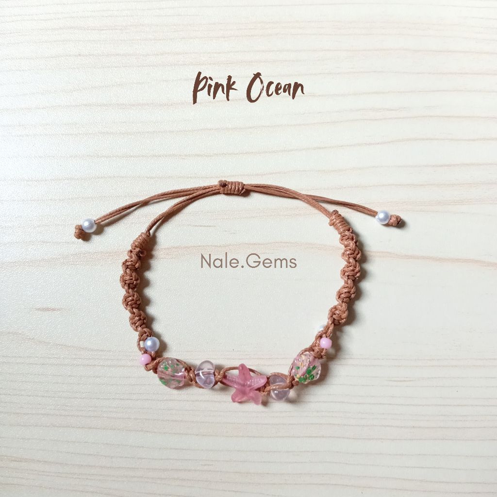 - Pink Ocean - | Gelang Ocean | Gelang Manik Manik | Gelang Aesthetic